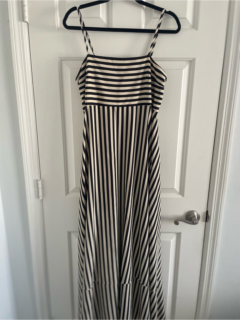 Cupshe Black and White Striped Maxi Dress